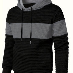 Rory | Textured Colour-Block Hoodie with Front Pocket