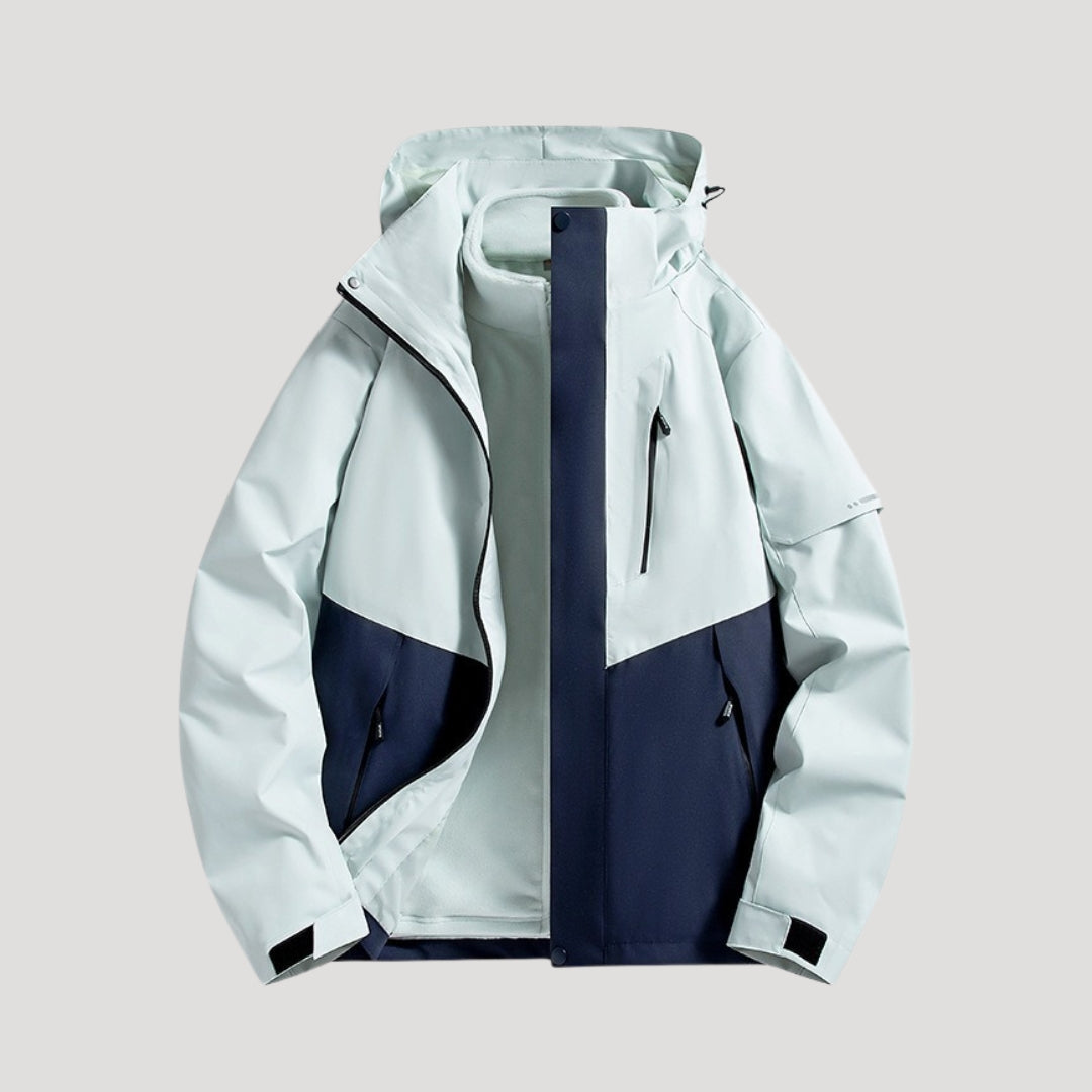 Lorelei | Relaxed Hooded Outdoor Jacket with Zip Pockets - Dark Blue