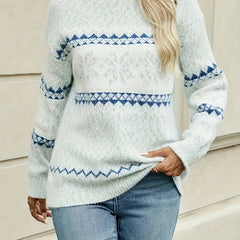 Holly | Relaxed Festive Jumper with Snowflake Fair Isle Pattern