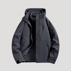 Lorelei | Relaxed Hooded Outdoor Jacket with Zip Pockets - Black