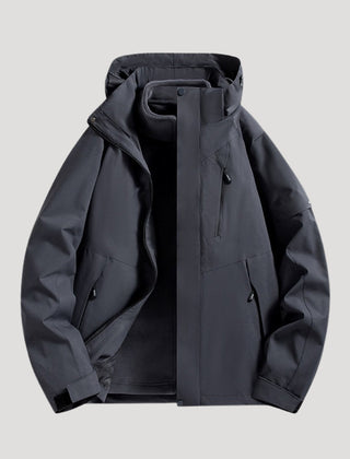 Lorelei | Relaxed Hooded Outdoor Jacket with Zip Pockets - Black