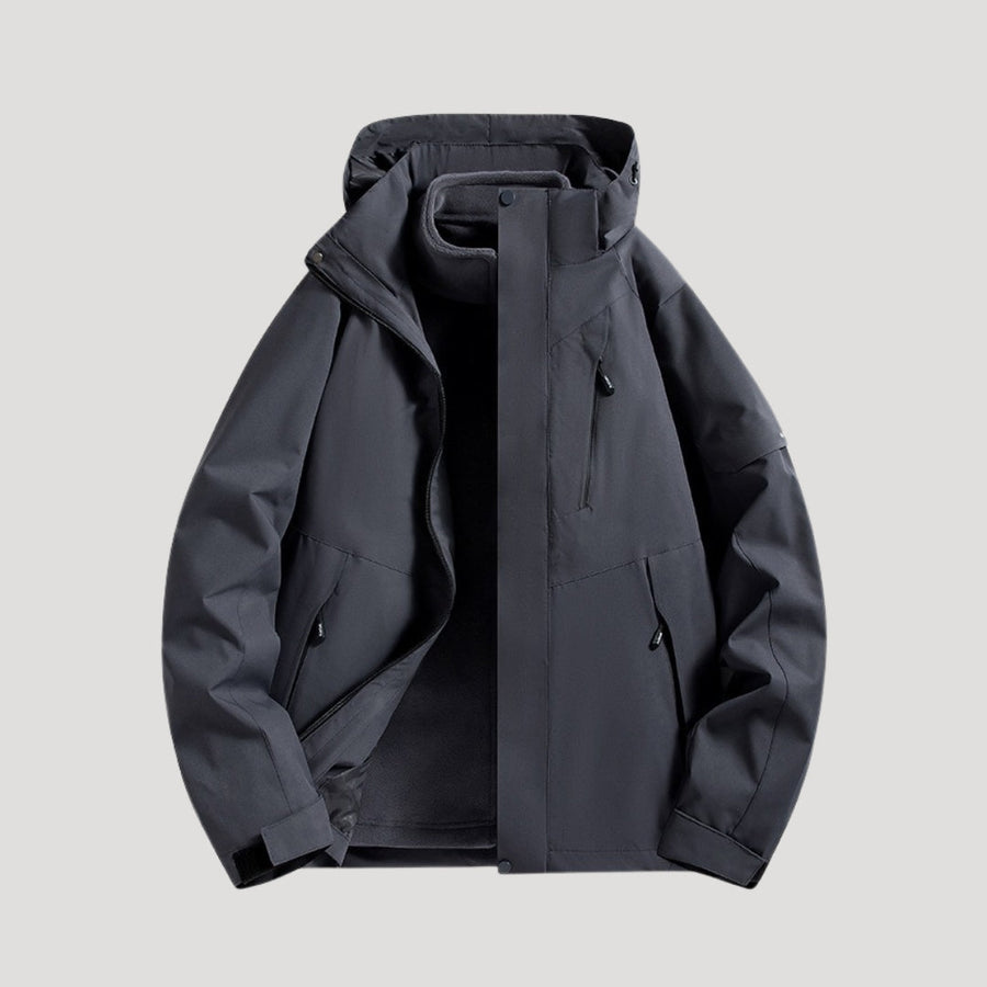 Lorelei | Relaxed Hooded Outdoor Jacket with Zip Pockets - Black