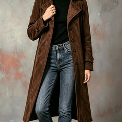 Philomena | Longline Tailored Coat with Lapel Collar