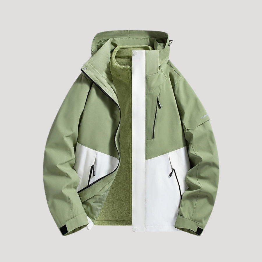 Lorelei | Relaxed Hooded Outdoor Jacket with Zip Pockets - Green