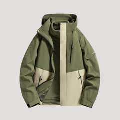 Lorelei | Relaxed Hooded Outdoor Jacket with Zip Pockets - Forest Green