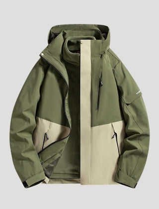 Lorelei | Relaxed Hooded Outdoor Jacket with Zip Pockets - Forest Green