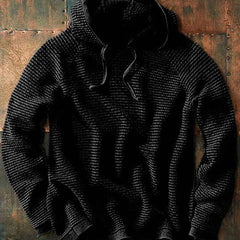 Willa | Soft Knitted Hoodie with Relaxed Hood - Black