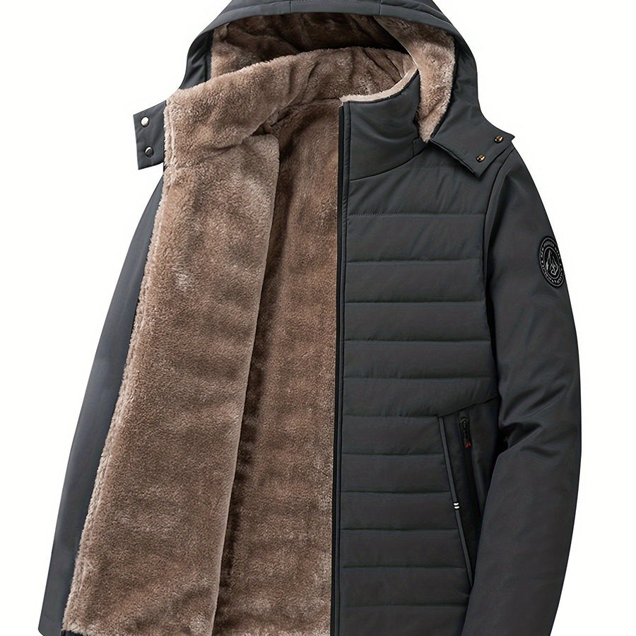Torin | Quilted Hooded Coat with Cosy Lining - Grey