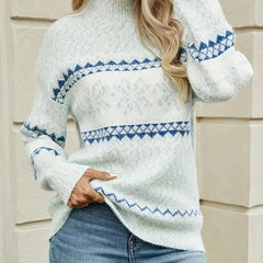 Holly | Relaxed Festive Jumper with Snowflake Fair Isle Pattern