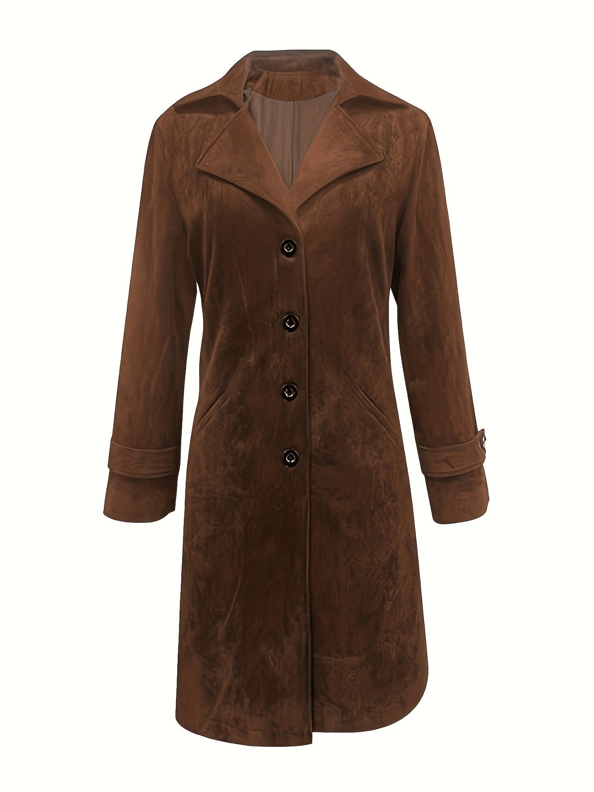 Philomena | Longline Tailored Coat with Lapel Collar
