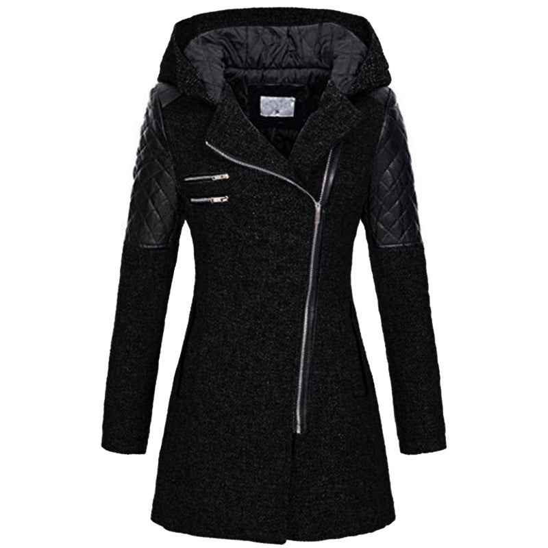 Fenwick Fitted Hooded Coat - Black