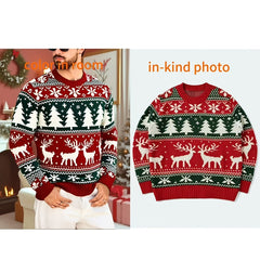 Angus | Festive Knitted Jumper with Winter Motifs