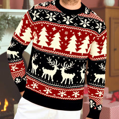 Angus | Festive Knitted Jumper with Winter Motifs