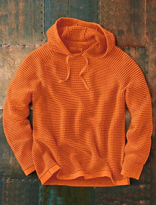 Willa | Soft Knitted Hoodie with Relaxed Hood - Orange