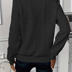 Freya | Relaxed Cable-Knit Cardigan with Zip Front