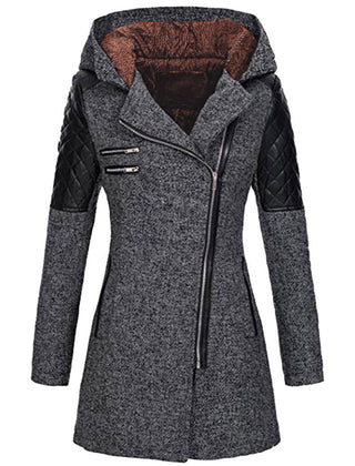 Fenwick Fitted Hooded Coat - Dark Grey