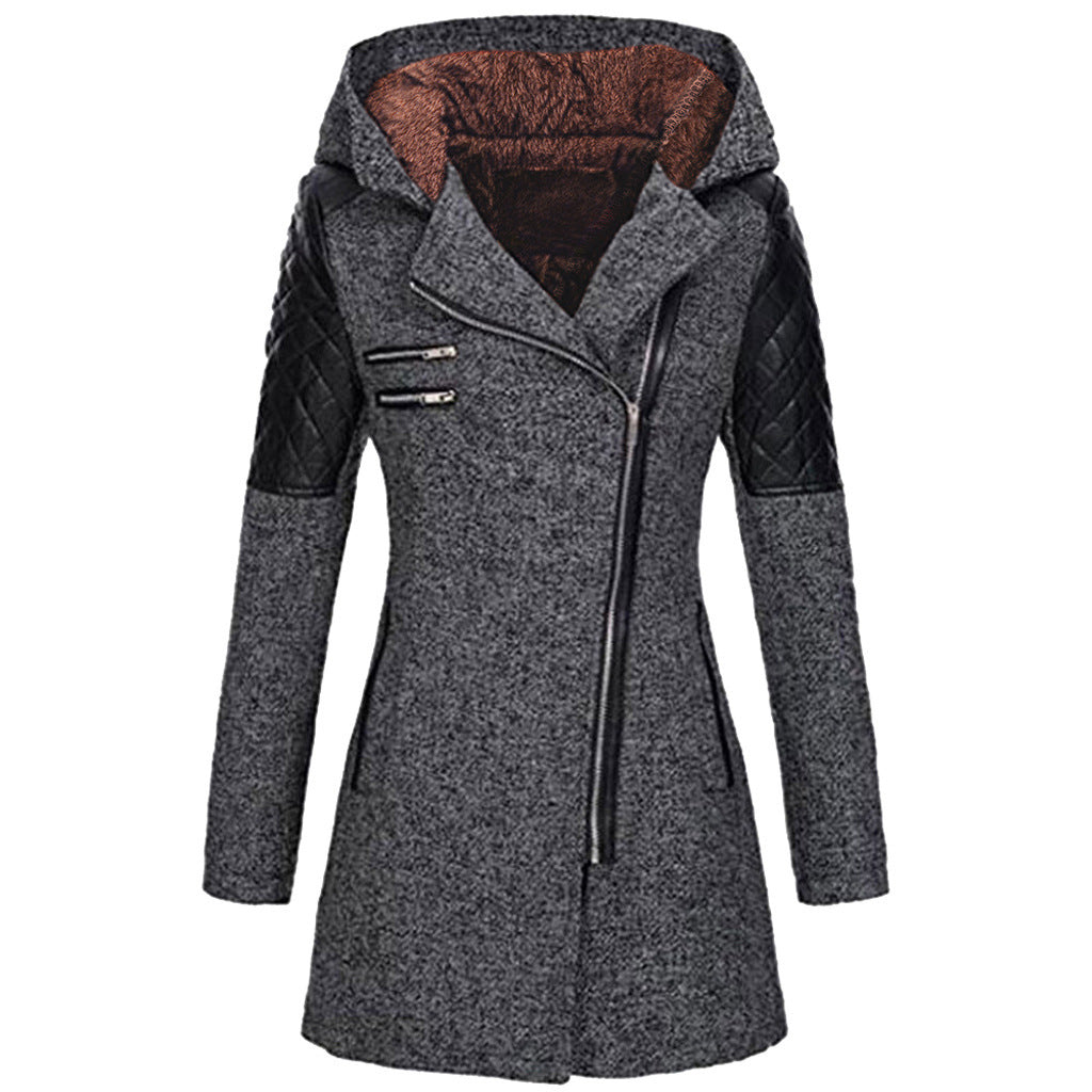 Fenwick Fitted Hooded Coat - Dark Grey