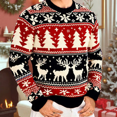 Angus | Festive Knitted Jumper with Winter Motifs