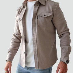 Classic Shirt Jacket with Flap Chest Pockets