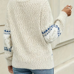 Holly | Relaxed Festive Jumper with Snowflake Fair Isle Pattern