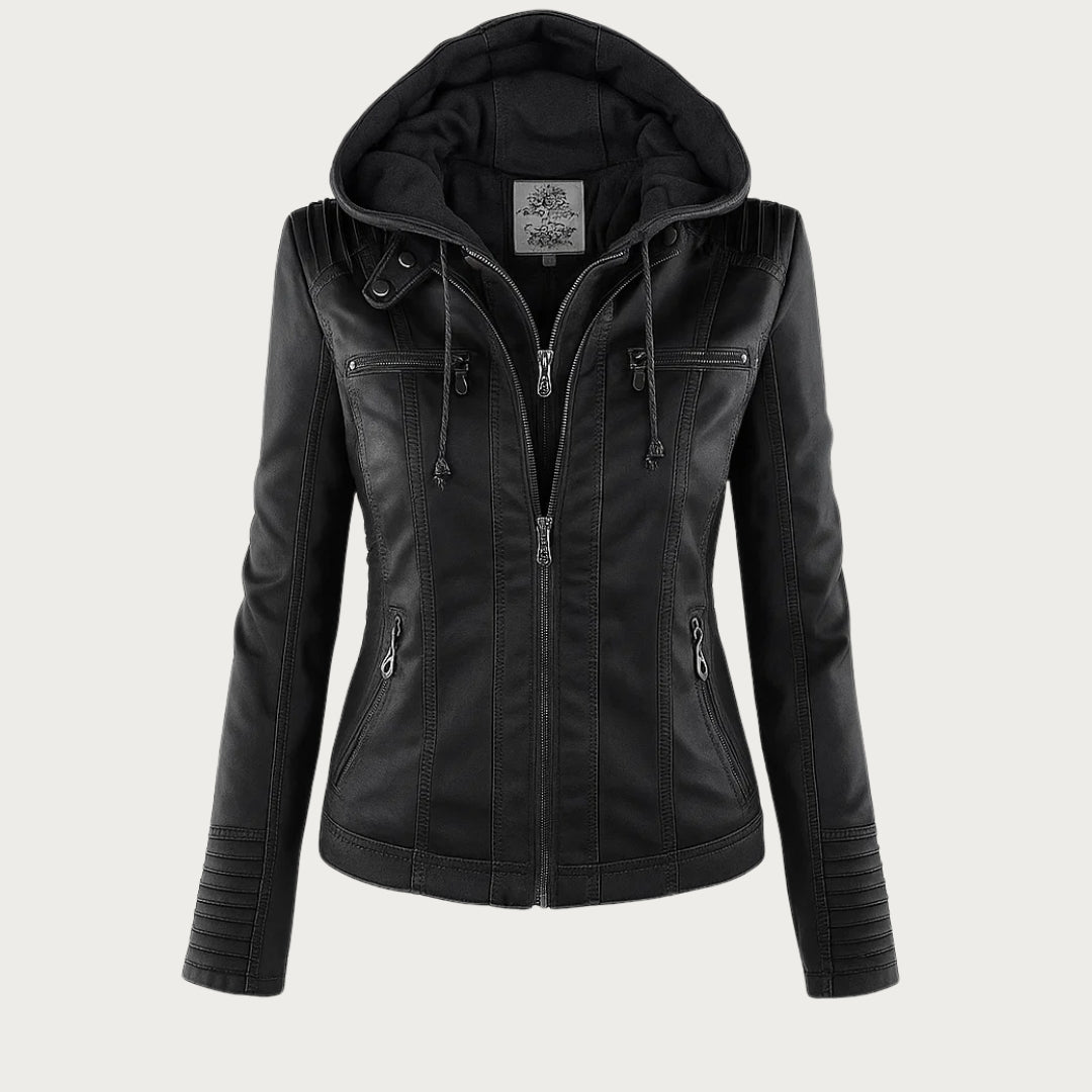 Dashiell Structured Biker Jacket - Black