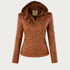 Dashiell Structured Biker Jacket - Light Brown