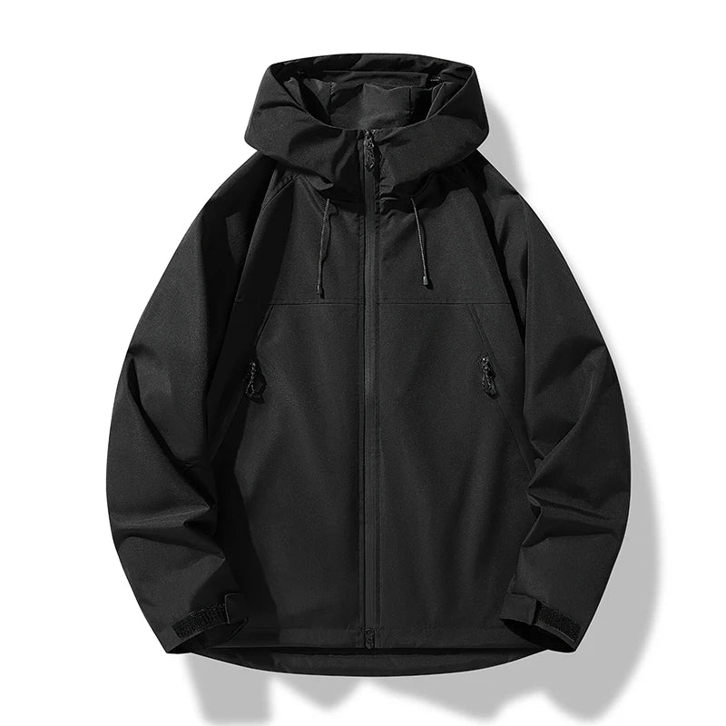 Finlay | All-Weather Shell Jacket with Adjustable Hood - Black