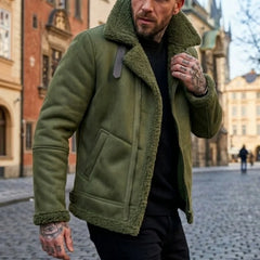Rhys | Rugged Aviator Jacket with Buckle Strap Collar