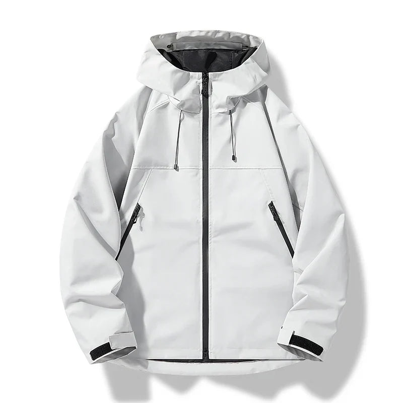 Finlay | All-Weather Shell Jacket with Adjustable Hood - White