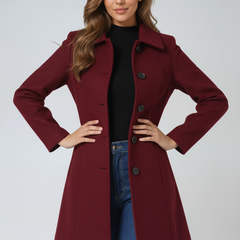 Rosamund coat in Dark Red