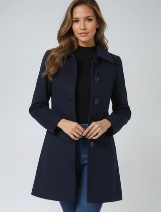 Rosamund coat in Dark Blue