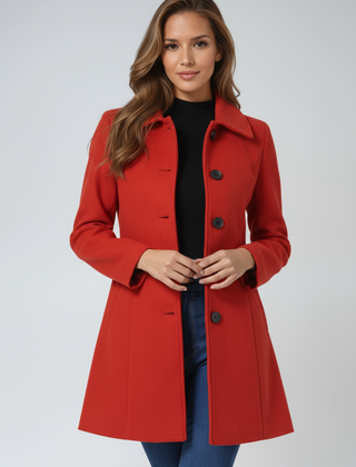 Rosamund coat in Red