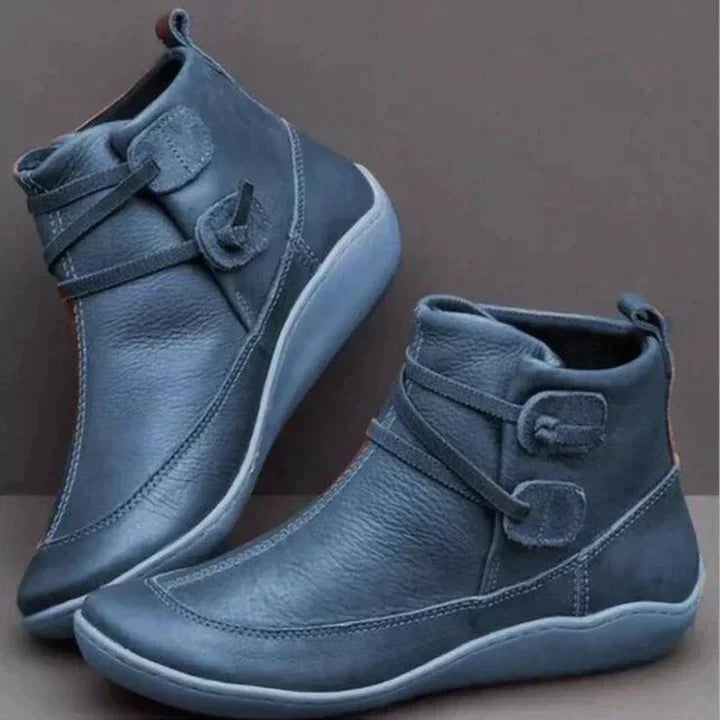 Bryony | Cushioned Comfort Ankle Boots with Side Lacing
