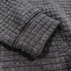 Hamish | Textured Relaxed Hoodie with Contrast Elbow Patches