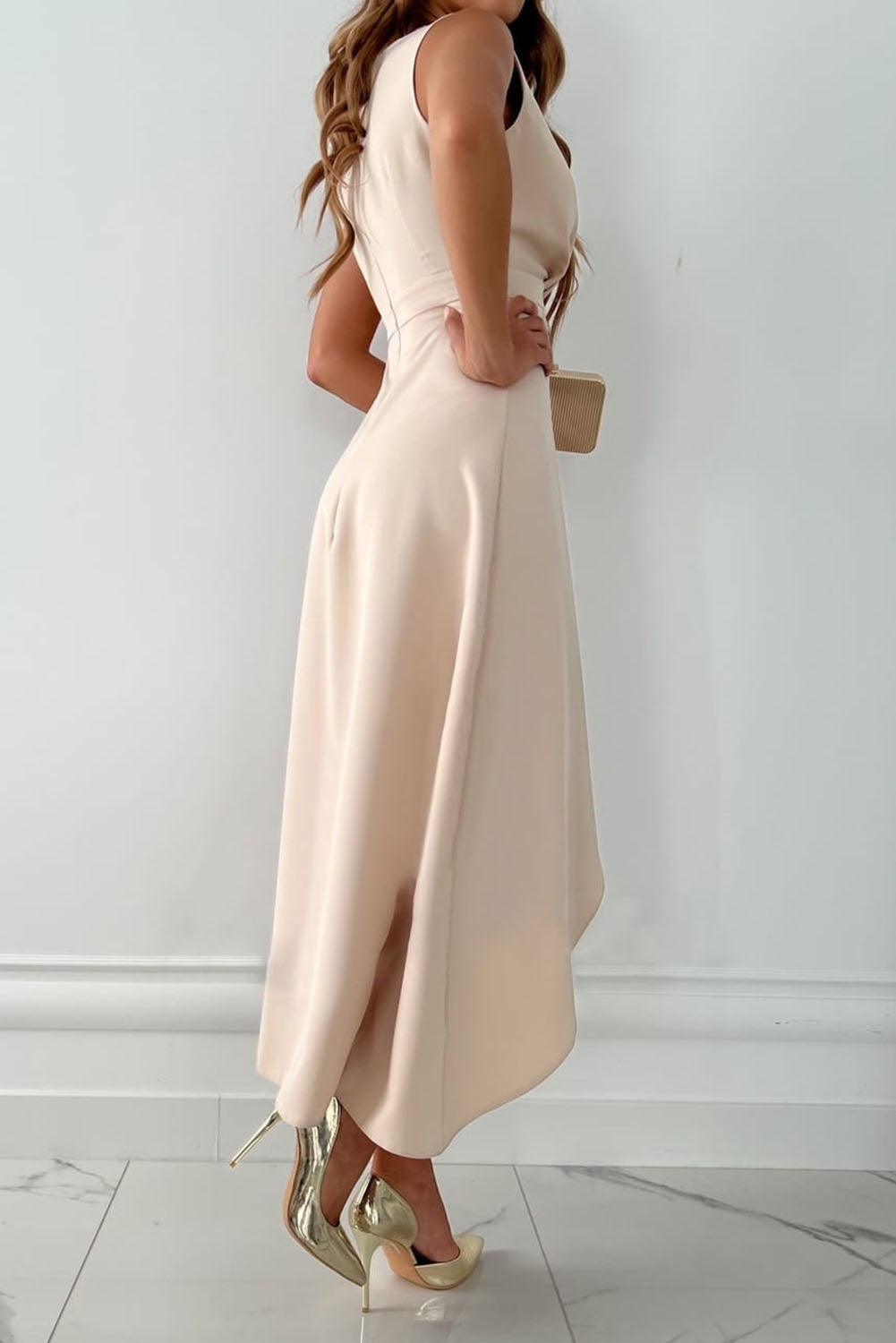 Giorgia | Wrap Maxi Dress with V-Neck Bodice
