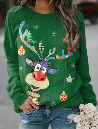 Gabriella | Relaxed Christmas Sweatshirt with Festive Graphic Print
