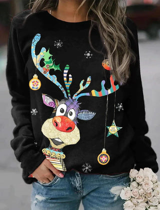 Gabriella | Relaxed Christmas Sweatshirt with Festive Graphic Print