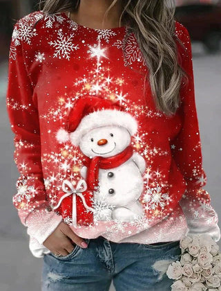 Gabriella | Relaxed Christmas Sweatshirt with Festive Graphic Print