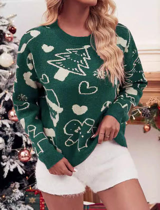 Carys | Festive Christmas Jumper with All-Over Holiday Motifs