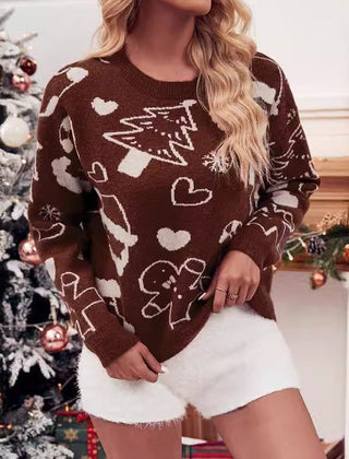 Carys | Festive Christmas Jumper with All-Over Holiday Motifs