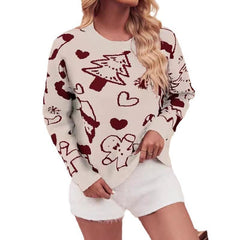 Carys | Festive Christmas Jumper with All-Over Holiday Motifs