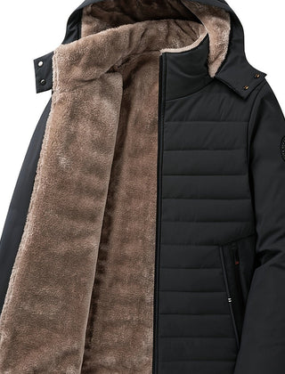 Torin | Quilted Hooded Coat with Cosy Lining - Black