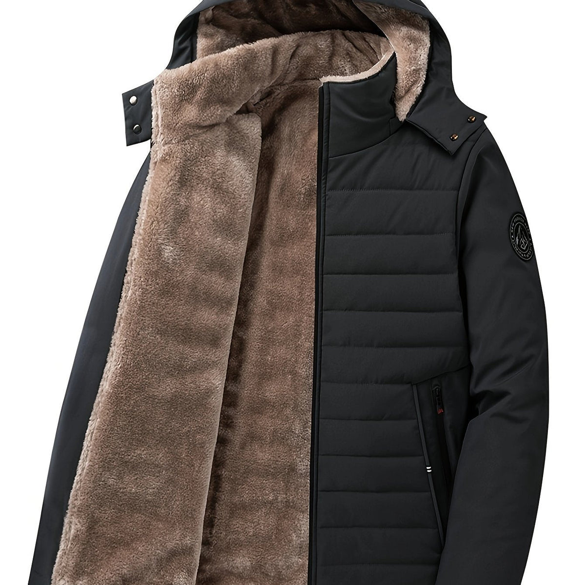 Torin | Quilted Hooded Coat with Cosy Lining - Black