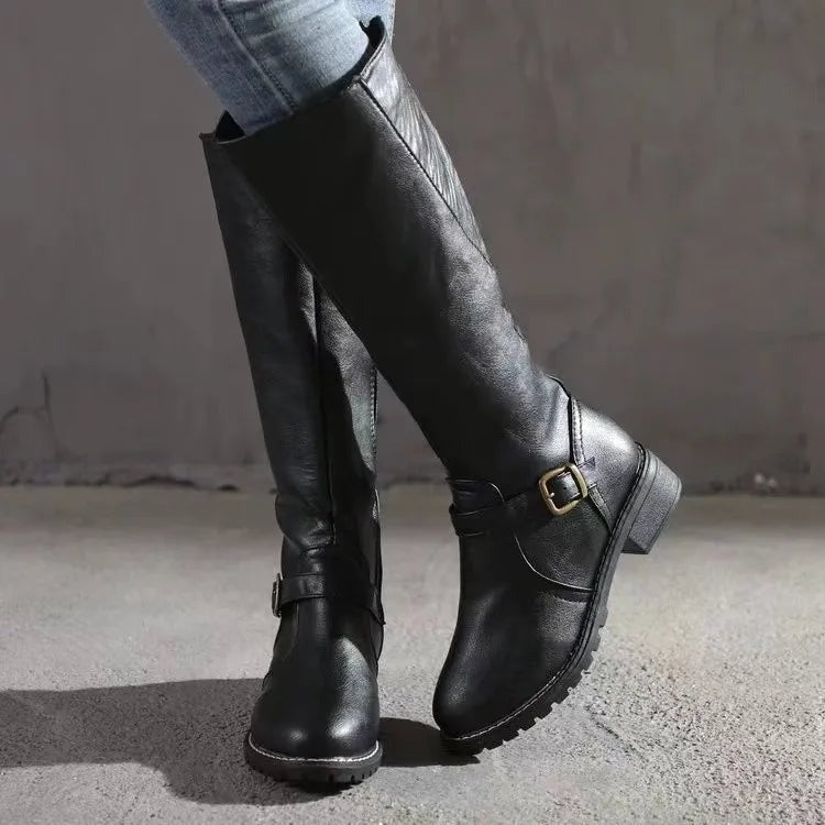 Briar | Women's Knee High Boots with Buckle Detail