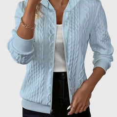 Elsie | Minimalist Zip-Up Hoodie with Full-Length Zip - Sky Blue