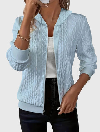 Elsie | Minimalist Zip-Up Hoodie with Full-Length Zip - Sky Blue