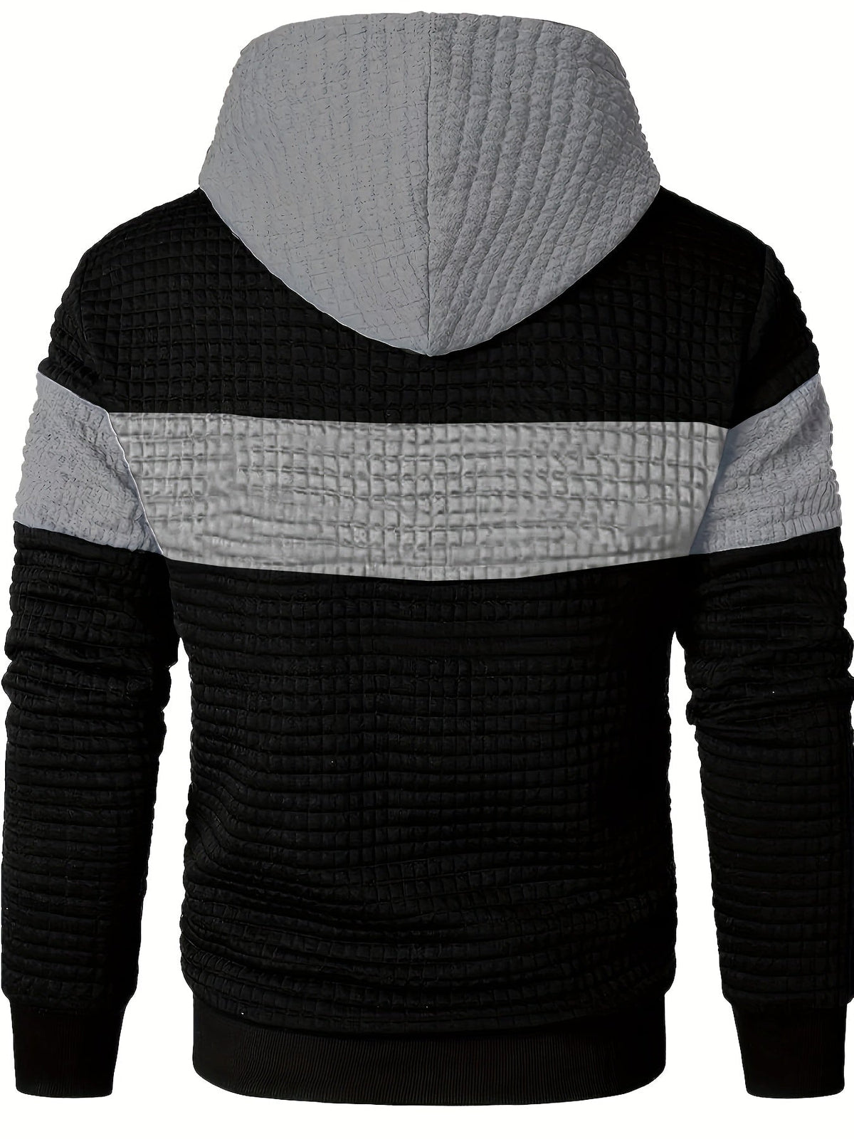 Rory | Textured Colour-Block Hoodie with Front Pocket