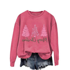 Evie | Women's Christmas Tree Sweatshirt with Festive Script