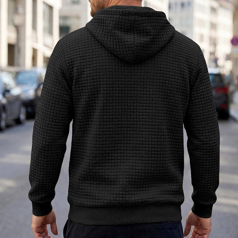 Lachlan | Waffle-Textured Hoodie with Kangaroo Pocket