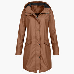Winona | Longline Hooded Raincoat with Adjustable Drawstring
